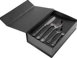 Hot Beliani Set di 30 posate FUSILLI Nero