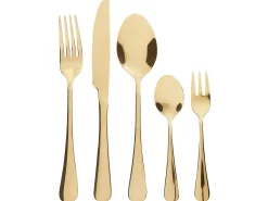 Beliani Set di 30 posate FUSILLI Oro