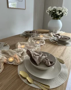 Beliani Set di 30 posate FUSILLI Oro