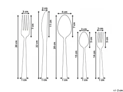 Online Beliani Set di 60 posate PENNE Argento