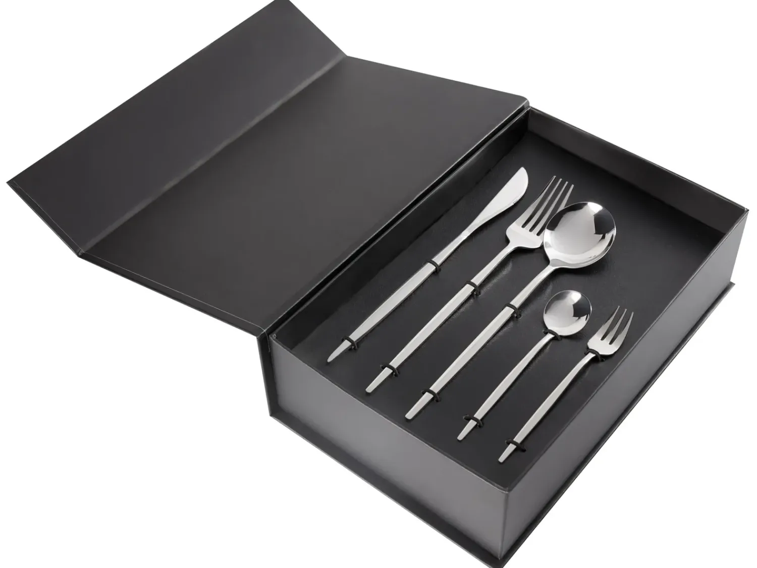 Best Beliani Set di 30 posate RIGATONI Argento