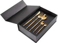 Outlet Beliani Set di 30 posate RIGATONI Oro