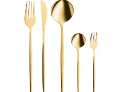 Outlet Beliani Set di 30 posate RIGATONI Oro