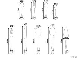 New Beliani Set di 70 posate ROTINI Argento