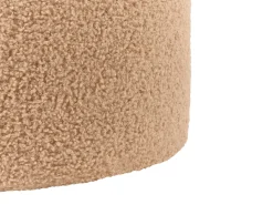 Outlet Beliani Set di 2 pouf contenitore BEREA Bouclé chiaro Marrone