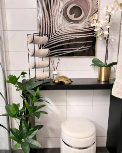 Outlet Beliani Set di 2 pouf contenitore CAMDENTON Velluto sporco Bianco
