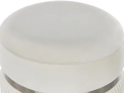 Outlet Beliani Set di 2 pouf contenitore CAMDENTON Velluto sporco Bianco
