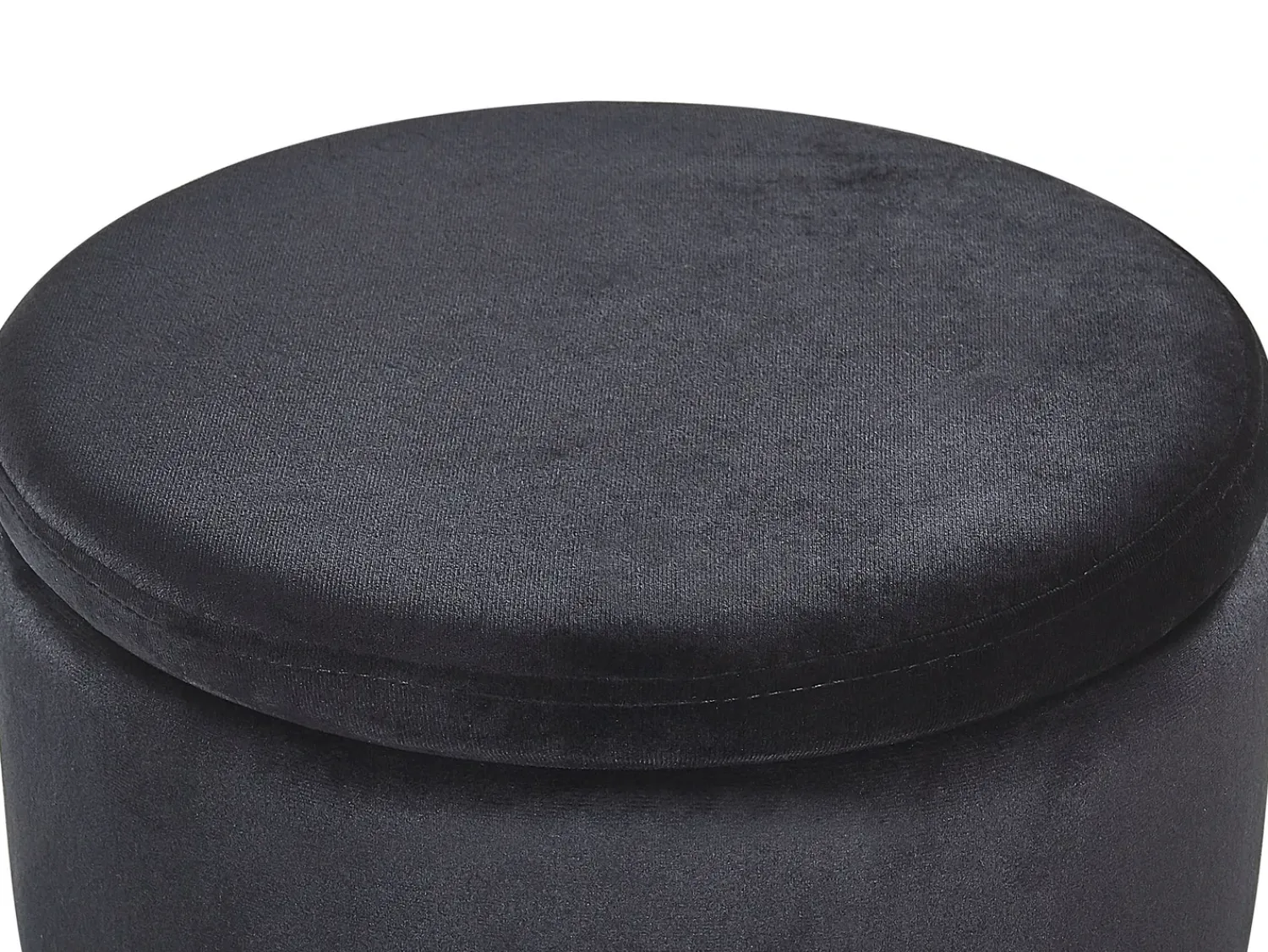 Discount Beliani Set di 2 pouf contenitore DORIS Velluto Nero Argento Nero