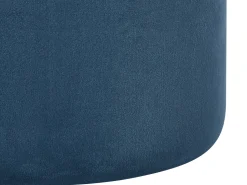 Clearance Beliani Set di 2 pouf contenitore DORIS Velluto Blu Blu Argento