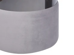 Best Beliani Set di 2 pouf contenitore DORIS Velluto Grigio chiaro Argento Grigio
