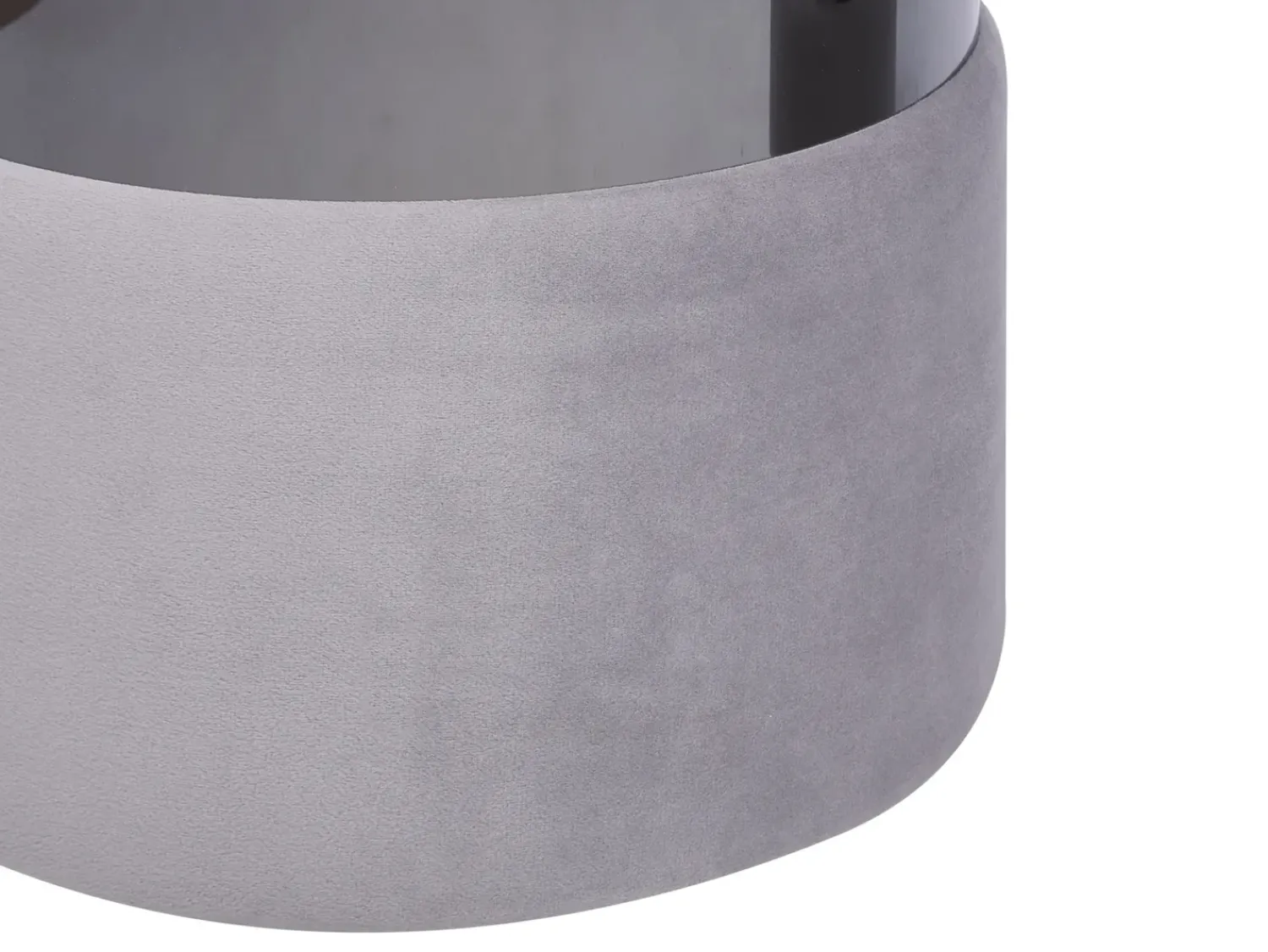 Best Beliani Set di 2 pouf contenitore DORIS Velluto Grigio chiaro Argento Grigio