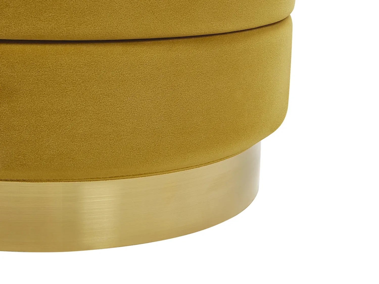 New Beliani Set di 2 pouf contenitore GARLAND Velluto Senape Giallo Oro