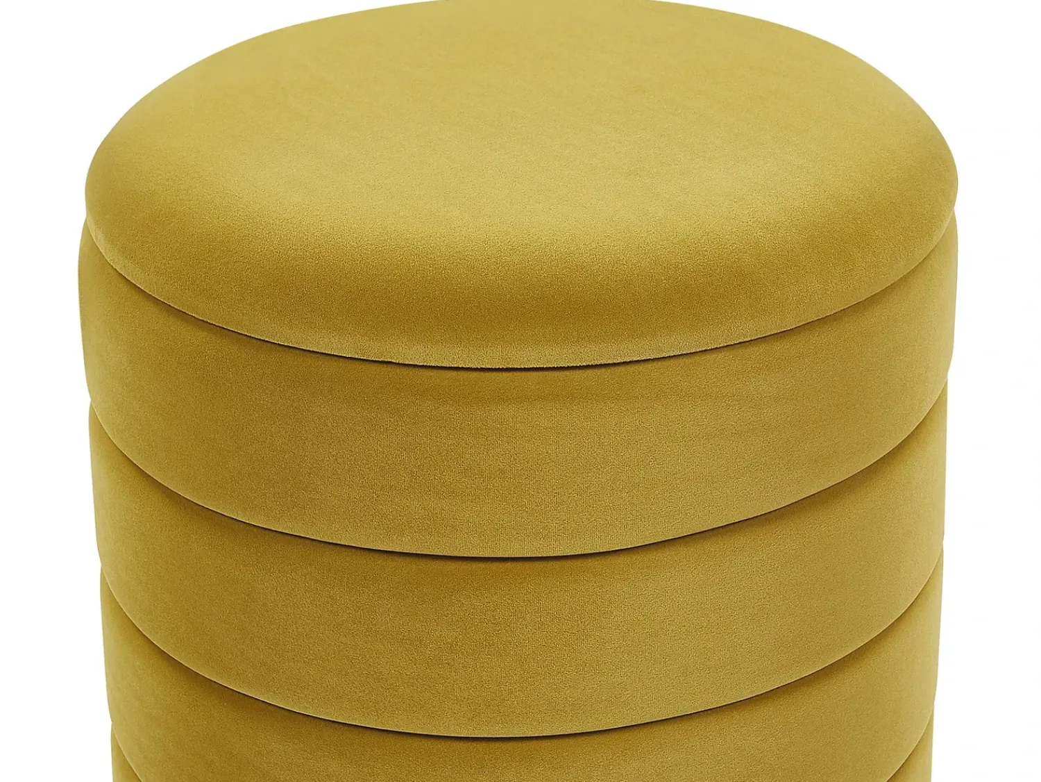 New Beliani Set di 2 pouf contenitore GARLAND Velluto Senape Giallo Oro