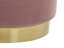 New Beliani Set di 2 pouf contenitore GARLAND Velluto Rosa Rosa Oro