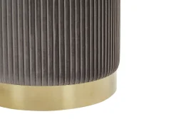 Online Beliani Set di 2 pouf contenitore MIRAMAR Velluto Grigio Oro Grigio