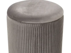 Online Beliani Set di 2 pouf contenitore MIRAMAR Velluto Grigio Oro Grigio
