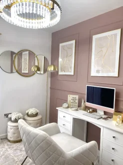 Best Beliani Set di 2 pouf contenitore PUEBLO Velluto Bianco Bianco Oro