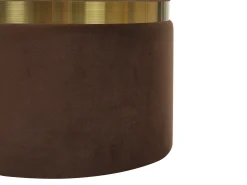Beliani Set di 2 pouf contenitore WICHITA Velluto Marrone Oro Marrone