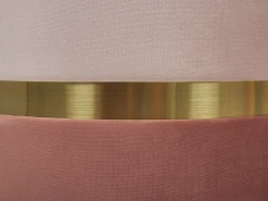 Best Beliani Set di 2 pouf contenitore WICHITA Velluto Rosa Rosa Oro