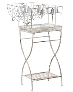 Sale Beliani Set di 2 scaffali SICILY Metallo 43/37 cm 30/27 cm Grigio