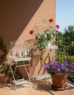 Sale Beliani Set di 2 scaffali SICILY Metallo 43/37 cm 30/27 cm Grigio