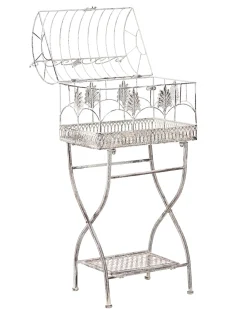 Sale Beliani Set di 2 scaffali SICILY Metallo 43/37 cm 30/27 cm Grigio
