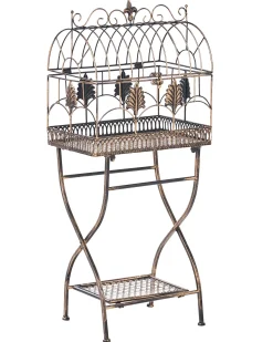 Beliani Set di 2 scaffali SICILY Metallo 43/37 cm 30/27 cm Nero
