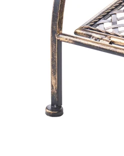 Beliani Set di 2 scaffali SICILY Metallo 43/37 cm 30/27 cm Nero