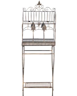 Beliani Set di 2 scaffali SICILY Metallo 43/37 cm 30/27 cm Nero