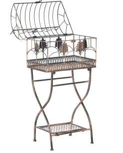 Beliani Set di 2 scaffali SICILY Metallo 43/37 cm 30/27 cm Nero
