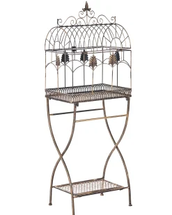 Beliani Set di 2 scaffali SICILY Metallo 43/37 cm 30/27 cm Nero