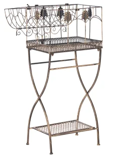 Beliani Set di 2 scaffali SICILY Metallo 43/37 cm 30/27 cm Nero