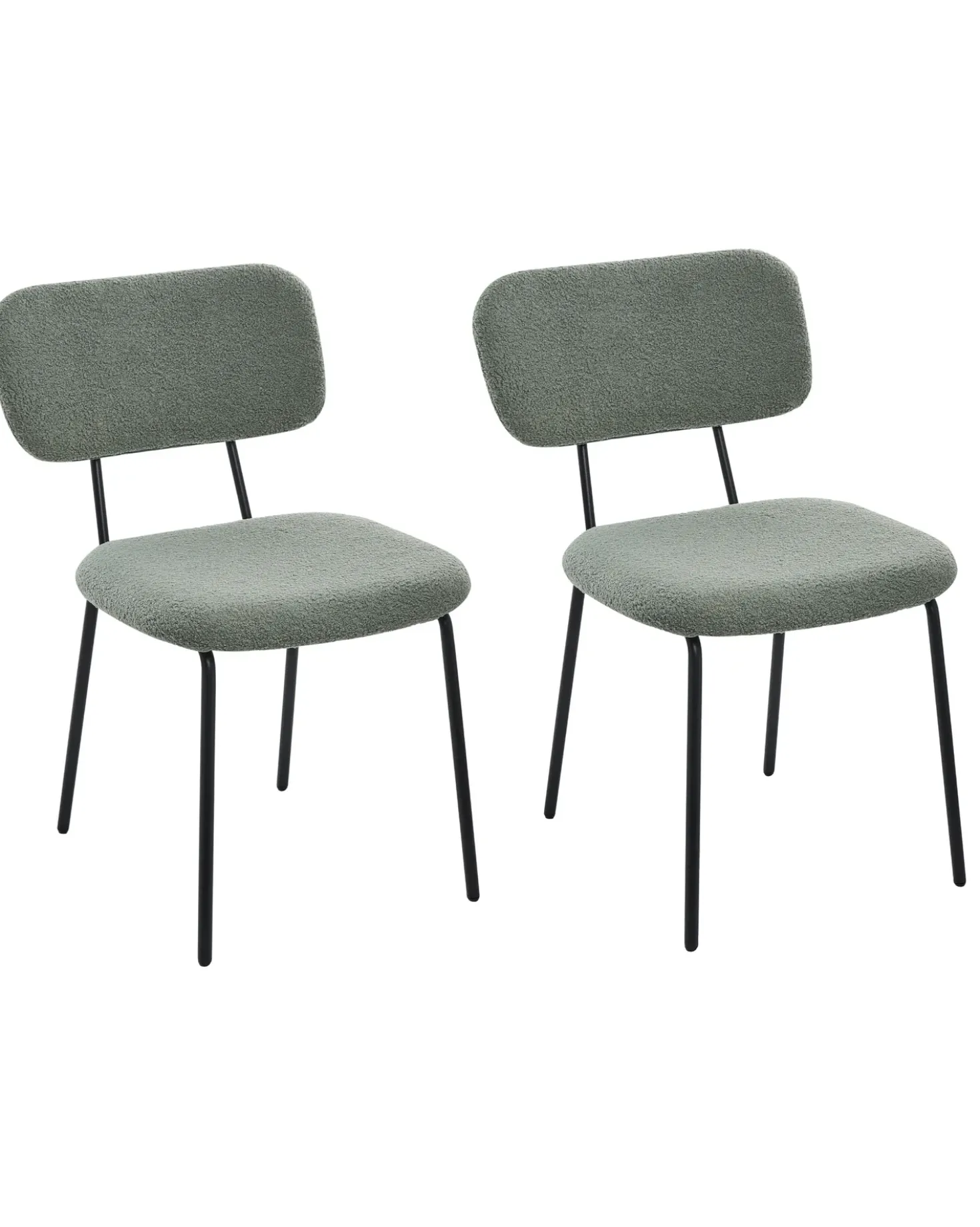 Set di 2 sedie ADAIR Bouclé Verde chiaro