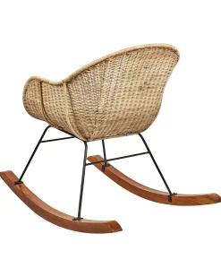 Hot Beliani Set di 2 sedie a dondolo LAVINIO Rattan Naturale