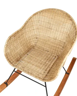 Hot Beliani Set di 2 sedie a dondolo LAVINIO Rattan Naturale