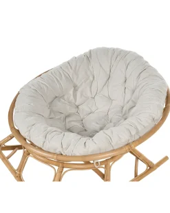 New Beliani Set di sedie a dondolo ORVIETO Rattan Naturale Beige Naturale