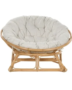 New Beliani Set di sedie a dondolo ORVIETO Rattan Naturale Beige Naturale