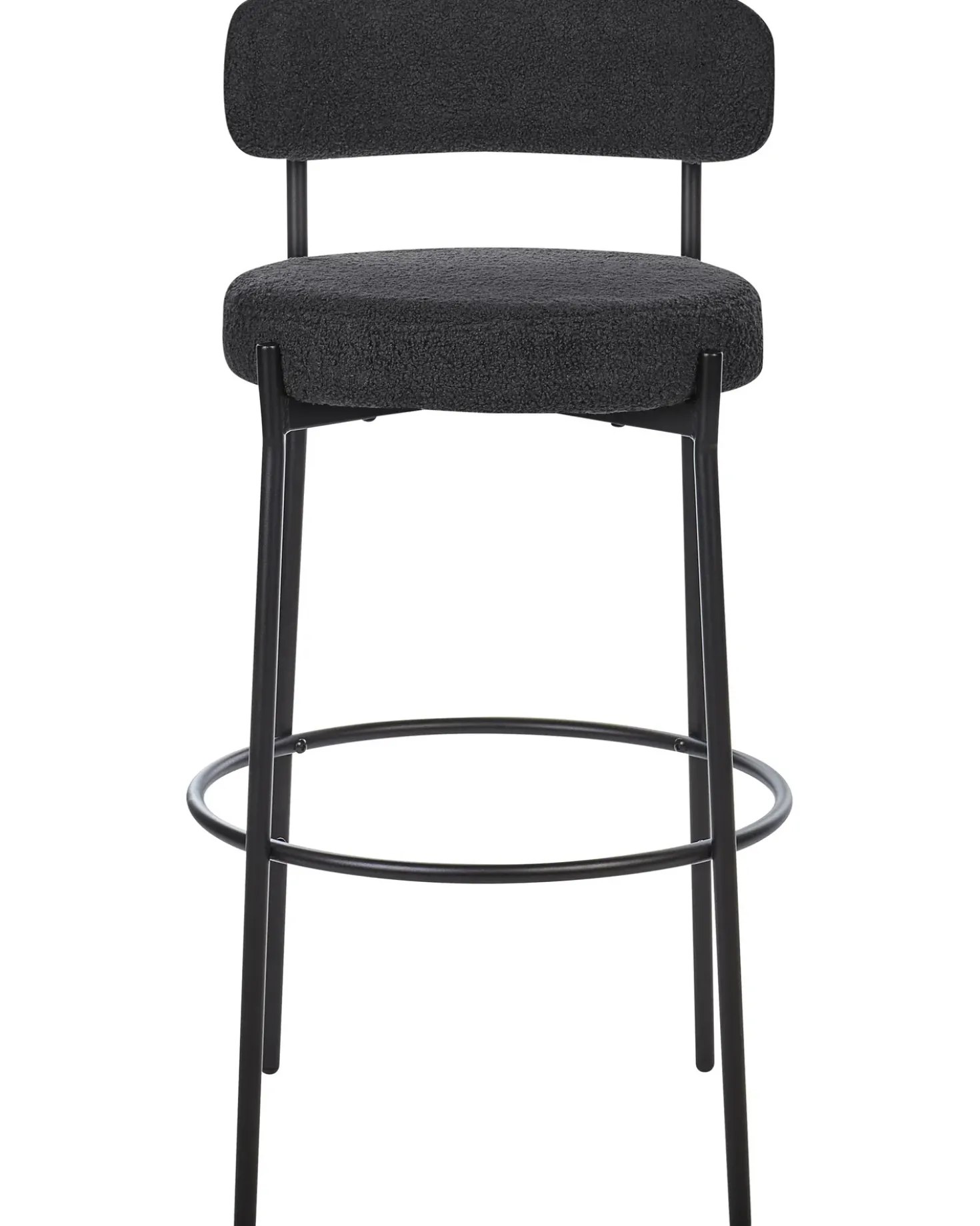 Set di 2 sedie alte ALLISON Bouclé Nero