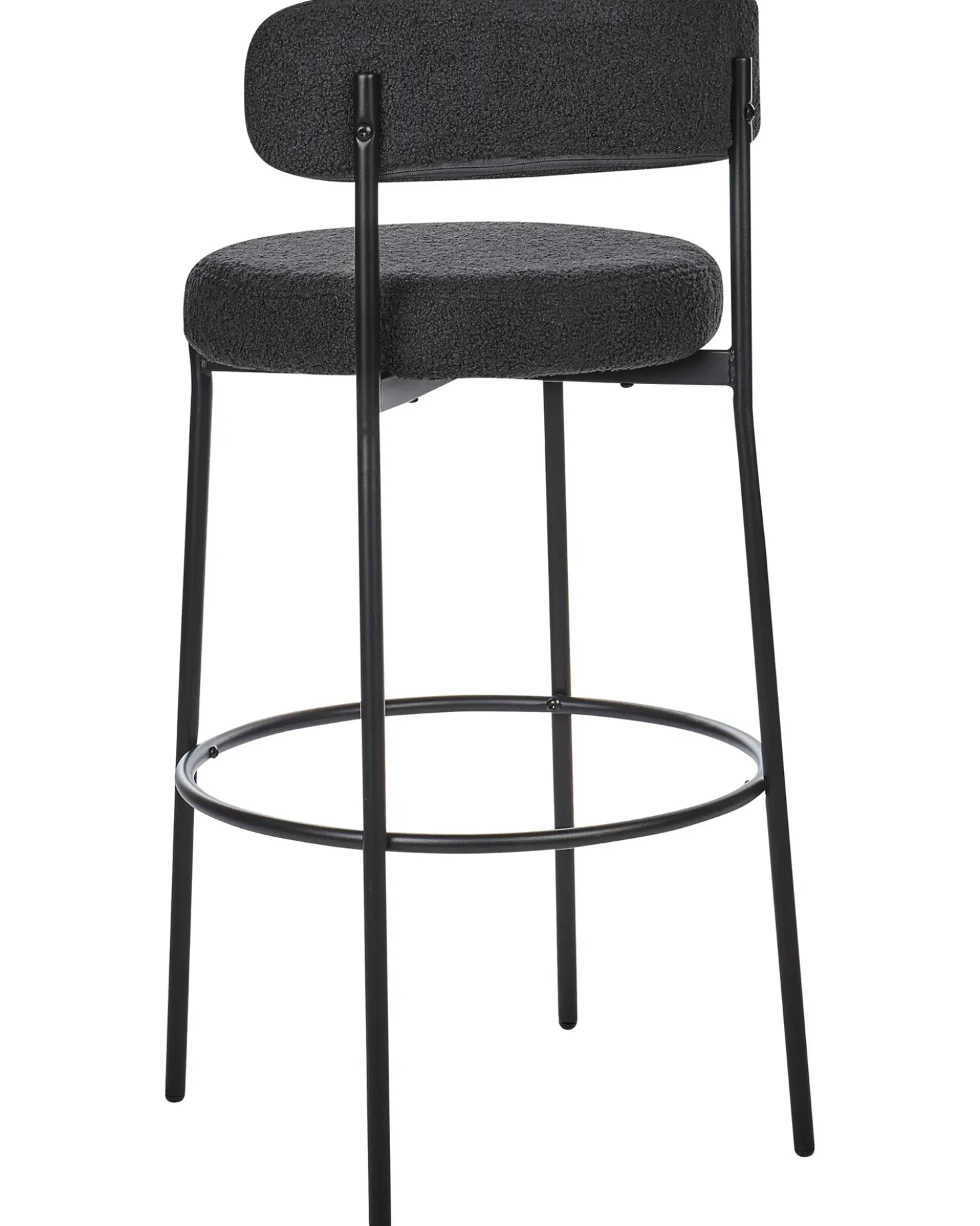 Set di 2 sedie alte ALLISON Bouclé Nero