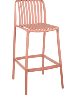 Best Beliani Set di 2 sedie alte ARICCIA 2 in 1 Materiale sintetico chiaro Rosso