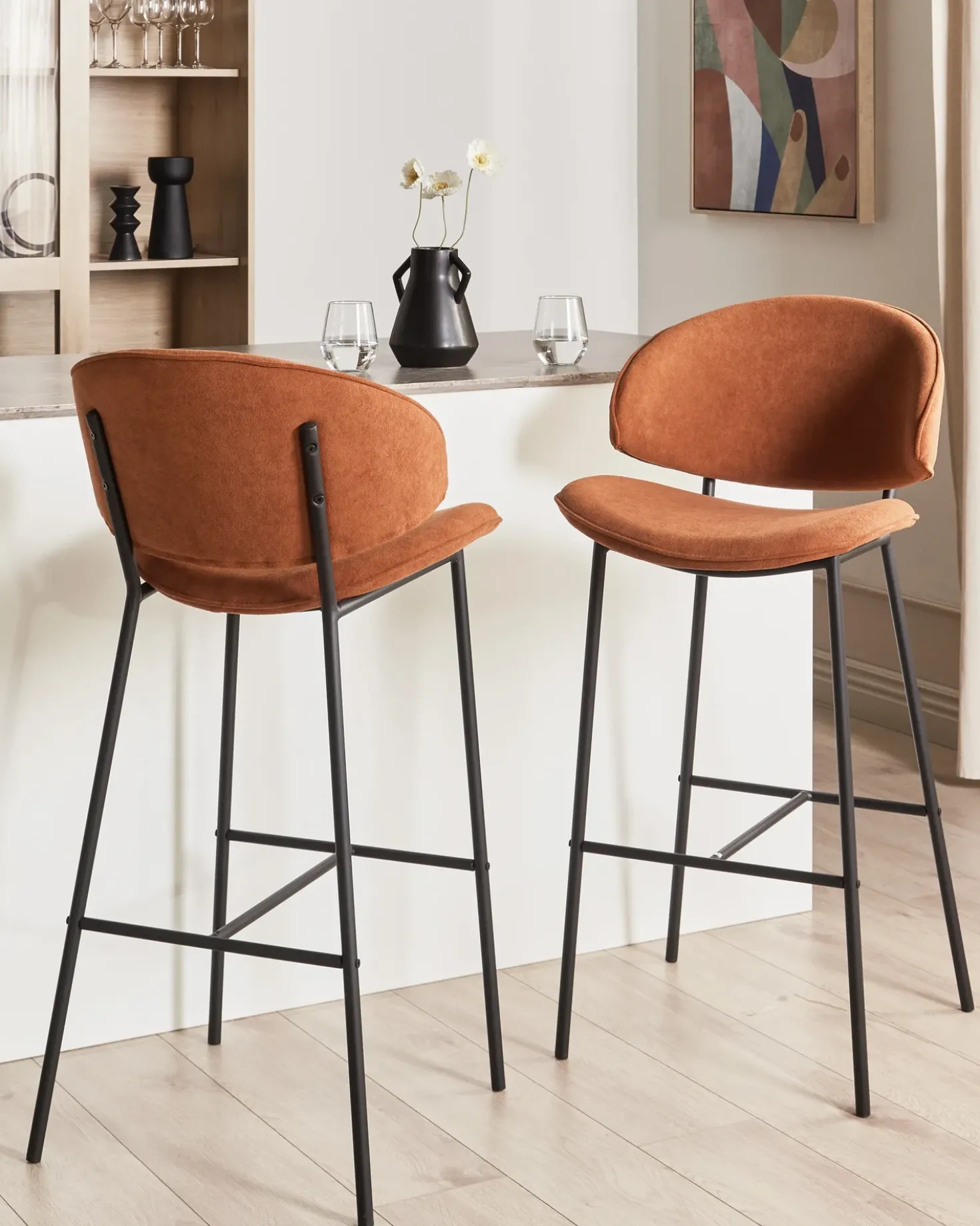Set di 2 sedie alte KIANA Arancione