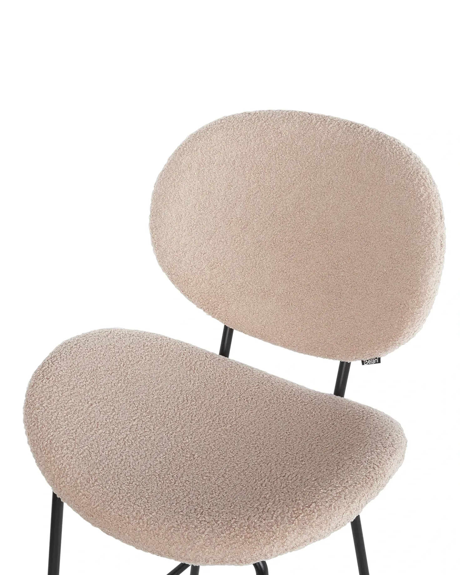 Set di 2 sedie alte LUANA Bouclé Beige chiaro