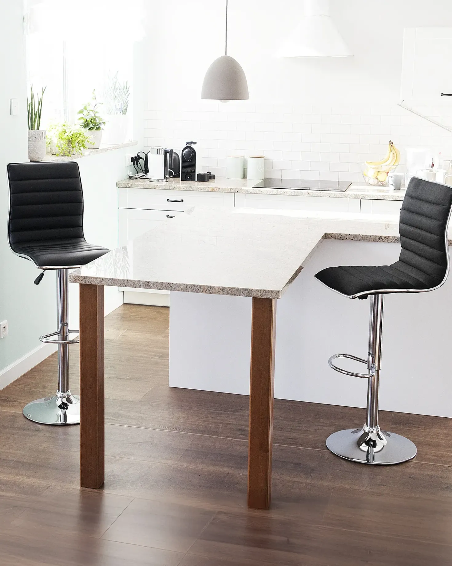 Set di 2 sedie alte LUCERNE Nero