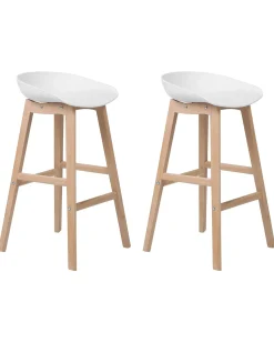 Set di 2 sedie alte MICCO Bianco