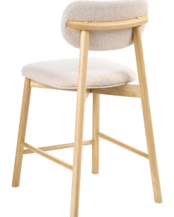 Set di 2 sedie alte MILLS Bouclé Marrone chiaro/Beige