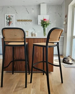 Beliani PLOSE Materiale sintetico Beige Beige Nero