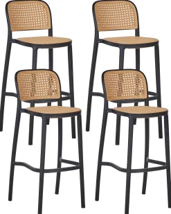 Beliani PLOSE Materiale sintetico Beige Beige Nero