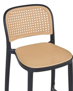 Beliani PLOSE Materiale sintetico Beige Beige Nero