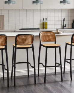 Beliani PLOSE Materiale sintetico Beige Beige Nero