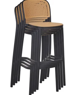 Beliani PLOSE Materiale sintetico Beige Beige Nero